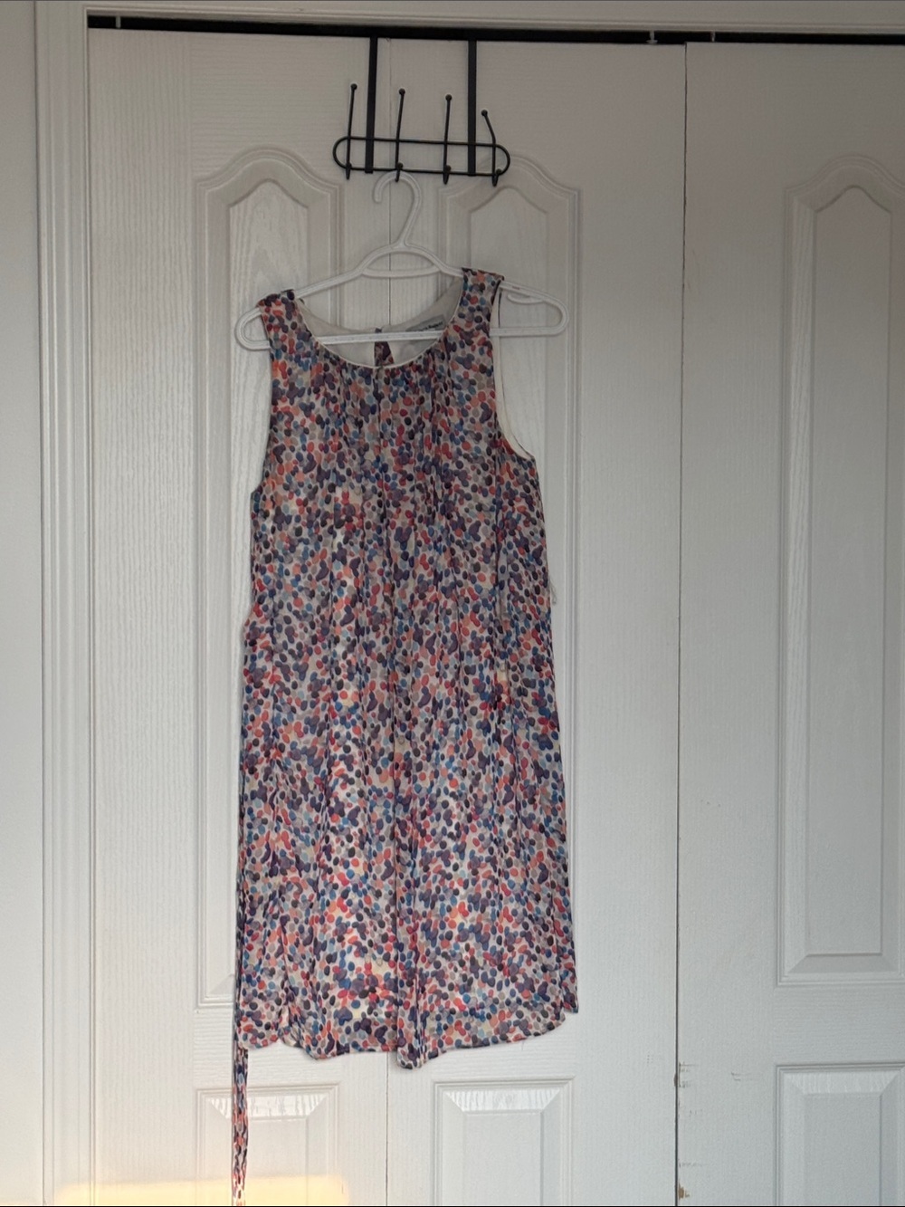 Shelby & Palmer Multicolor Floral Tie-Waist Sleeveless Dress